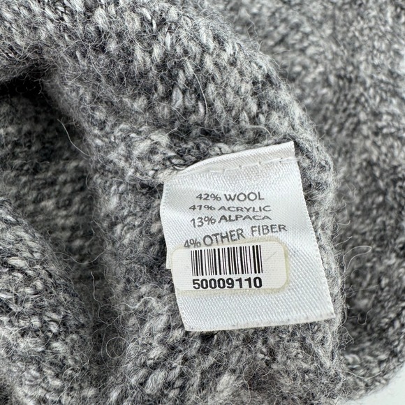 J Jill Wool Alpaca Blend Full Zip Vest Gray Small Quiet Luxury Cottage Cozy - Picture 7 of 8